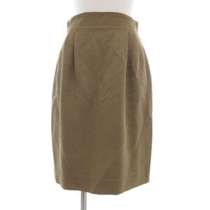 Gucci Tight Skirt Tuck Knee Length 42 Beige JS • GY53